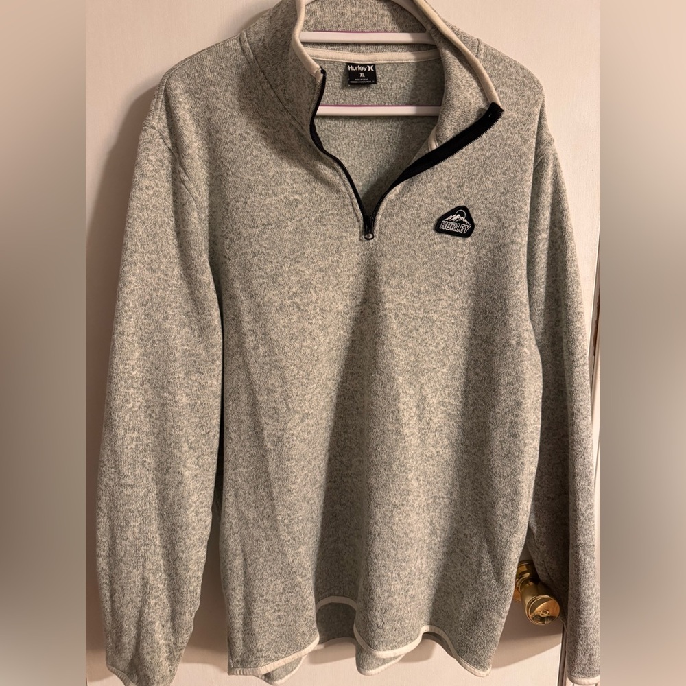 Hurley Gray Zip Up Sweater